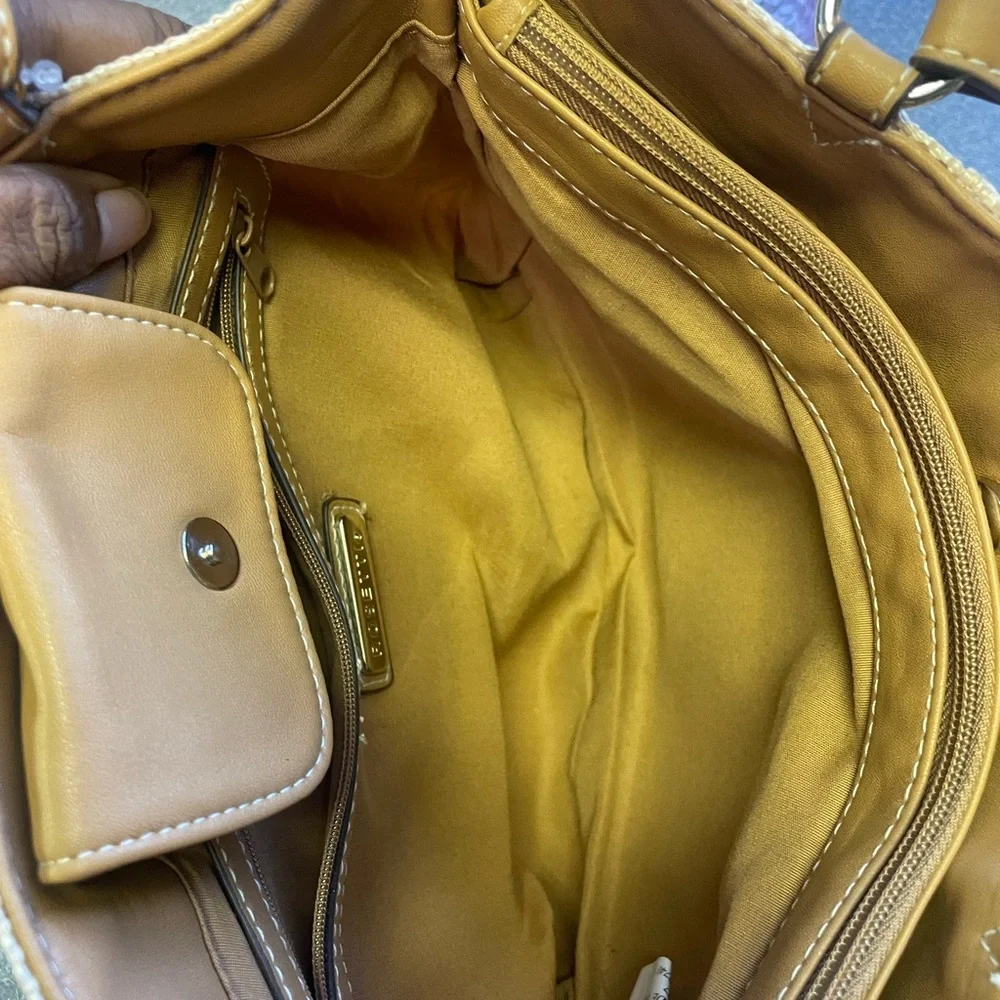 Rosetti Beige Bag with Colorful Floral Accents 13 x 8” - Picture 7 of 8